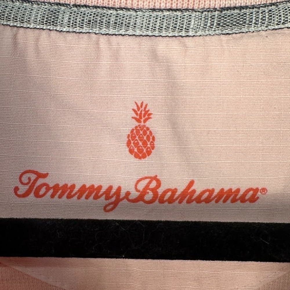 Tommy Bahama Dress Womens Large Pink Short Sleeve 1/4 Zip Resort Golf Comfort - Picture 8 of 13